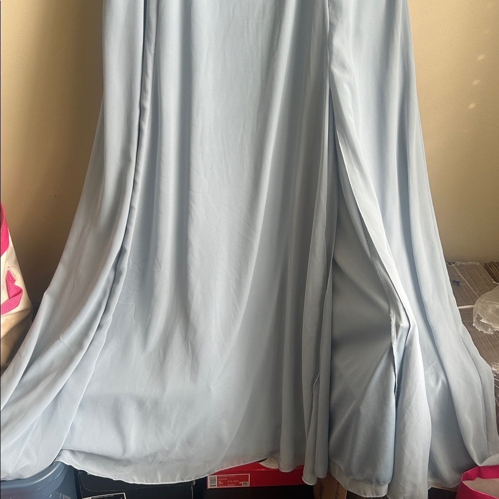CELEBRATE DB STUDIO Cold-Shoulder Long Chiffon Dress STYLE# F20365 size 14 NWT - Picture 5 of 9